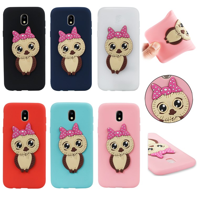 Cute 3D Female Owl Pattern TPU Case for Samsung Galaxy J5 (2017) EU Version / J5 Pro (2017) - Black-7