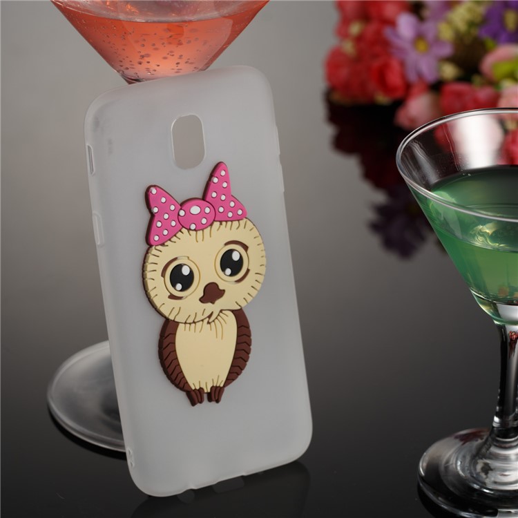 Cute 3D Female Owl Pattern TPU Cover for Samsung Galaxy J5 (2017) EU Version / J5 Pro (2017) - White-2