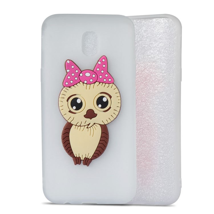 Cute 3D Female Owl Pattern TPU Cover for Samsung Galaxy J5 (2017) EU Version / J5 Pro (2017) - White-3