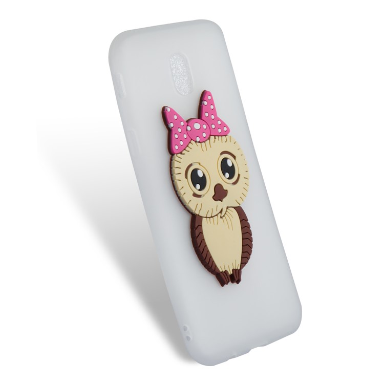 Cute 3D Female Owl Pattern TPU Cover for Samsung Galaxy J5 (2017) EU Version / J5 Pro (2017) - White-4