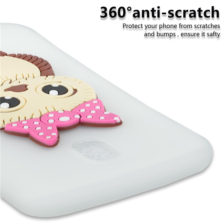 Cute 3D Female Owl Pattern TPU Cover for Samsung Galaxy J5 (2017) EU Version / J5 Pro (2017) - White-5