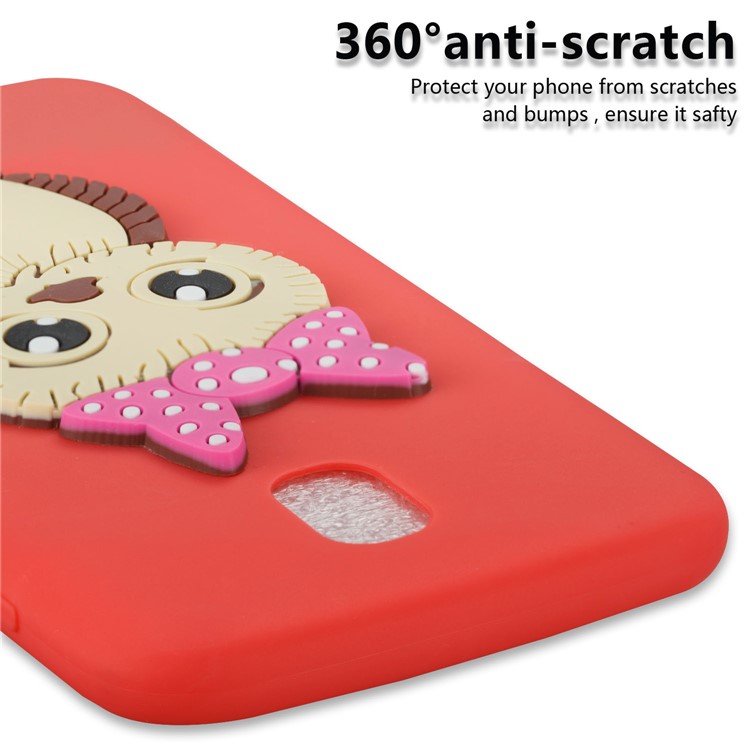 Cute 3D Female Owl Pattern TPU Shell for Samsung Galaxy J5 (2017) EU Version / J5 Pro (2017) - Red-5