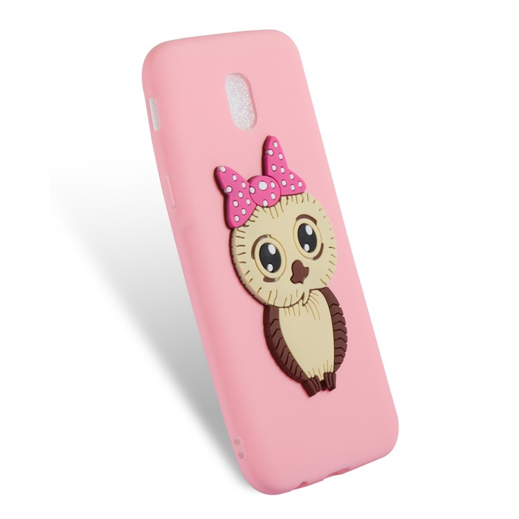 Cute 3D Female Owl Pattern TPU Phone Case for Samsung Galaxy J5 (2017) EU Version / J5 Pro (2017) - Pink-4