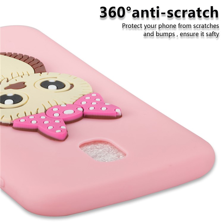 Cute 3D Female Owl Pattern TPU Phone Case for Samsung Galaxy J5 (2017) EU Version / J5 Pro (2017) - Pink-5