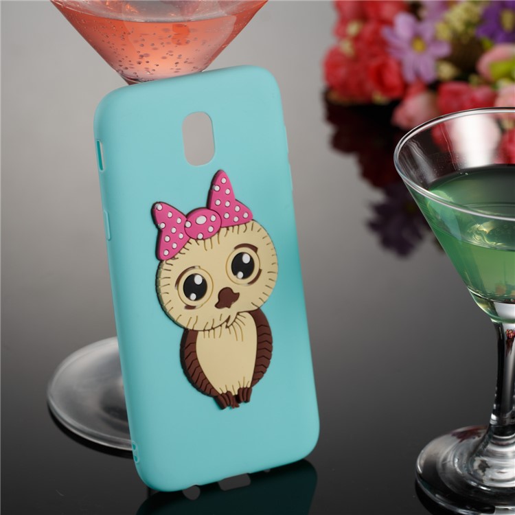 Cute 3D Female Owl Pattern TPU Mobile Case for Samsung Galaxy J5 (2017) EU Version / J5 Pro (2017) - Baby Blue-2