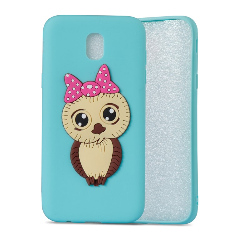 Cute 3D Female Owl Pattern TPU Mobile Case for Samsung Galaxy J5 (2017) EU Version / J5 Pro (2017) - Baby Blue-3