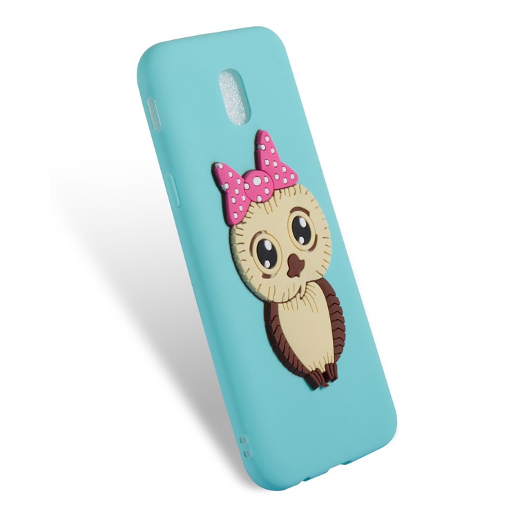 Cute 3D Female Owl Pattern TPU Mobile Case for Samsung Galaxy J5 (2017) EU Version / J5 Pro (2017) - Baby Blue-4