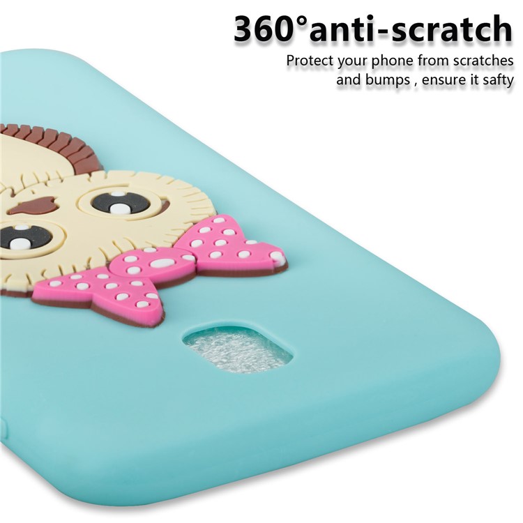 Cute 3D Female Owl Pattern TPU Mobile Case for Samsung Galaxy J5 (2017) EU Version / J5 Pro (2017) - Baby Blue-5