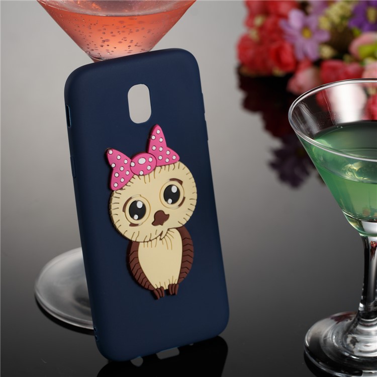 Cute 3D Female Owl Pattern TPU Phone Cover for Samsung Galaxy J5 (2017) EU Version / J5 Pro (2017) - Dark Blue-3