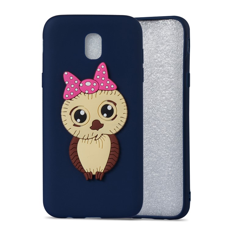 Cute 3D Female Owl Pattern TPU Phone Cover for Samsung Galaxy J5 (2017) EU Version / J5 Pro (2017) - Dark Blue-4