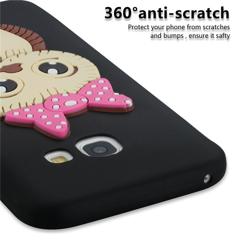 Cute 3D Female Owl Patterned TPU Phone Casing for Samsung Galaxy A3 (2017) - Black-2