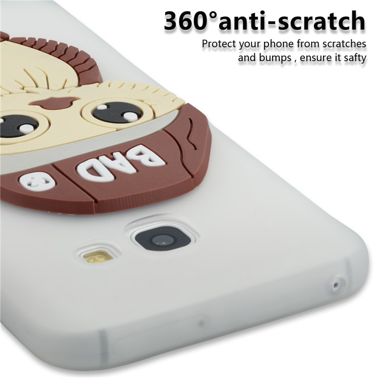Cute Male Owl Pattern TPU Phone Shell for Samsung Galaxy A3 (2017) - White-3