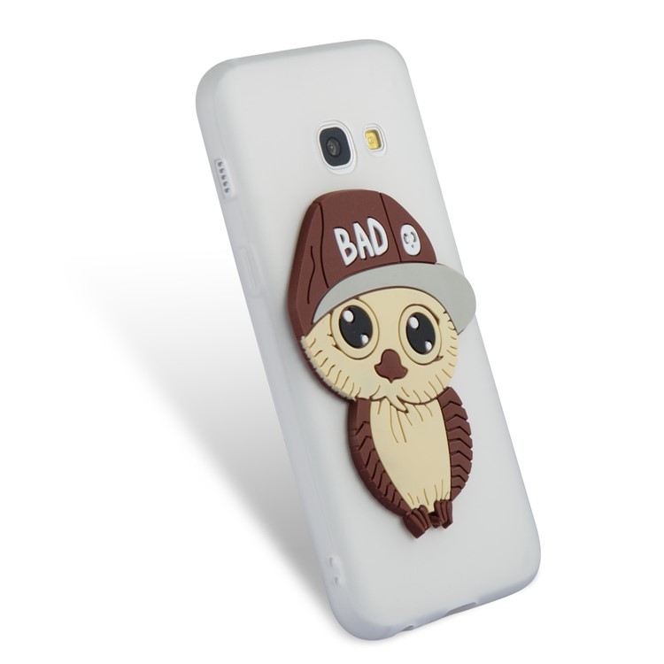 Cute Male Owl Pattern TPU Phone Shell for Samsung Galaxy A3 (2017) - White-9