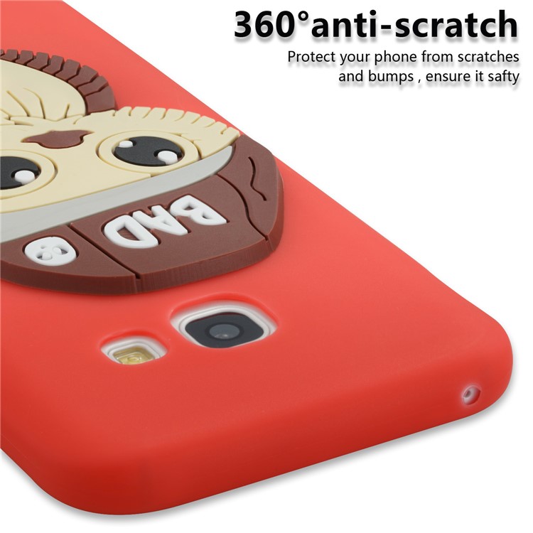Cute Male Owl Pattern TPU Phone Cover for Samsung Galaxy A3 (2017) - Red-2