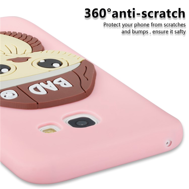 Cute Male Owl Pattern TPU Phone Casing for Samsung Galaxy A3 (2017) - Pink-2