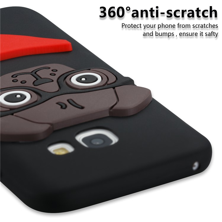 Lovely Dog Pattern TPU Phone Case for Samsung Galaxy A3 (2017) - Black-2