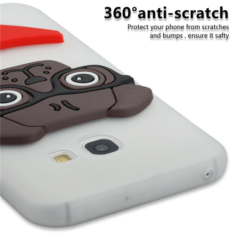 For Samsung Galaxy A3 (2017) Lovely Dog Pattern TPU Phone Cover Shell - White-2