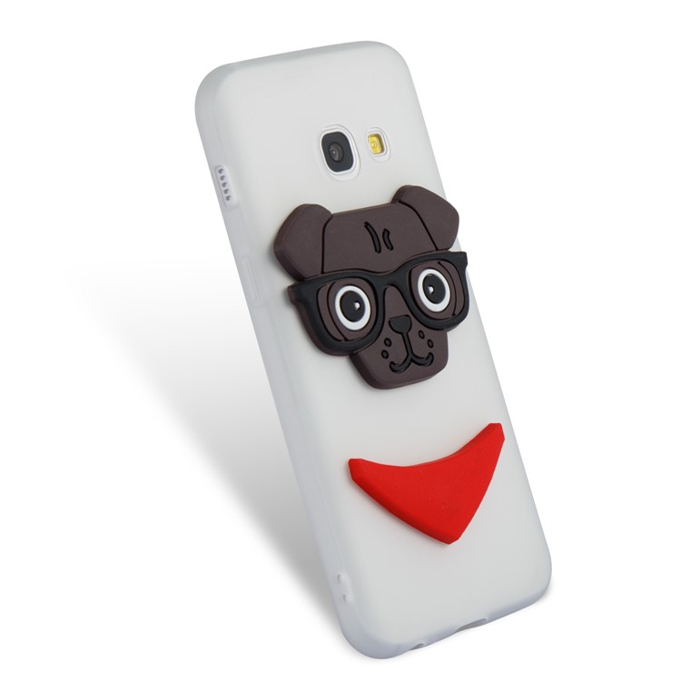 For Samsung Galaxy A3 (2017) Lovely Dog Pattern TPU Phone Cover Shell - White-5