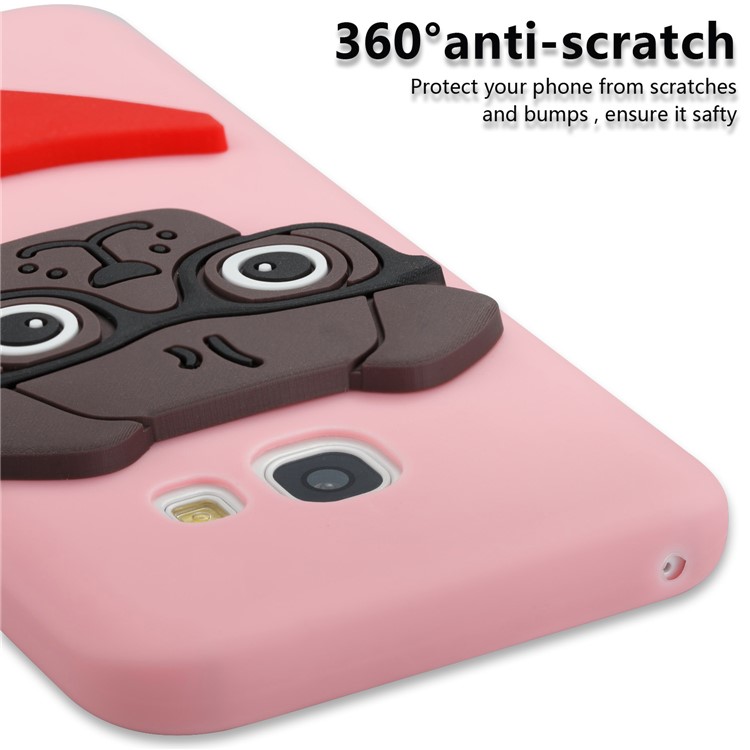 For Samsung Galaxy A3 (2017) Lovely Dog Pattern TPU Protective Back Phone Casing - Pink-2