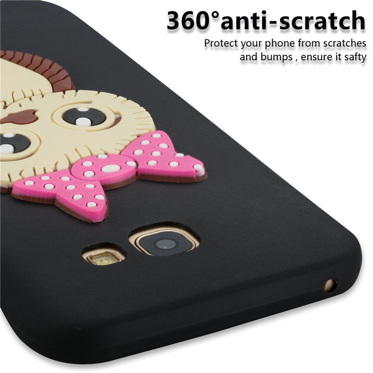 Cute 3D Female Owl TPU Soft Phone Case for Samsung Galaxy A5 (2017) A520 - Black-2