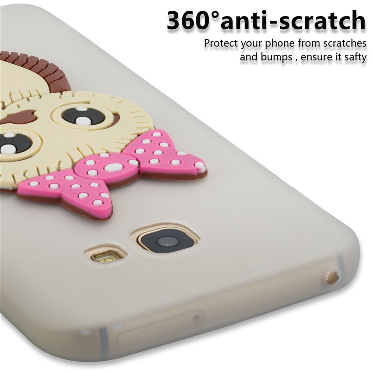 Cute 3D Female Owl TPU Soft Phone Cover Accessory for Samsung Galaxy A5 (2017) A520 - White-2