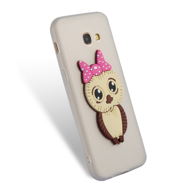 Cute 3D Female Owl TPU Soft Phone Cover Accessory for Samsung Galaxy A5 (2017) A520 - White-5