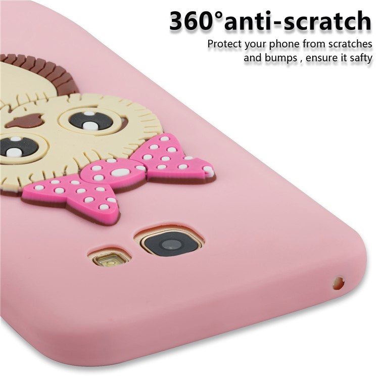 Cute 3D Female Owl TPU Soft Back Protection Cover for Samsung Galaxy A5 (2017) A520 - Pink-2