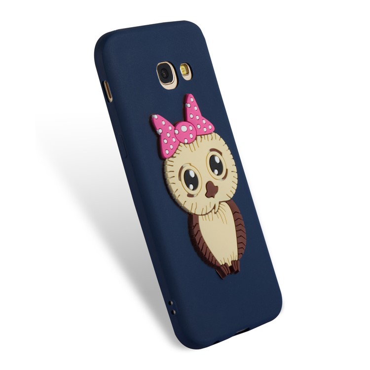 Cute 3D Female Owl TPU Flexible Case Shell for Samsung Galaxy A5 (2017) A520 - Dark Blue-5