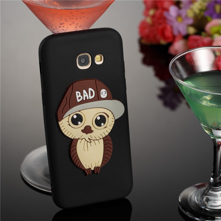 Cute Male Owl Pattern TPU Back Case for Samsung Galaxy A5 (2017) A520 - Black-3
