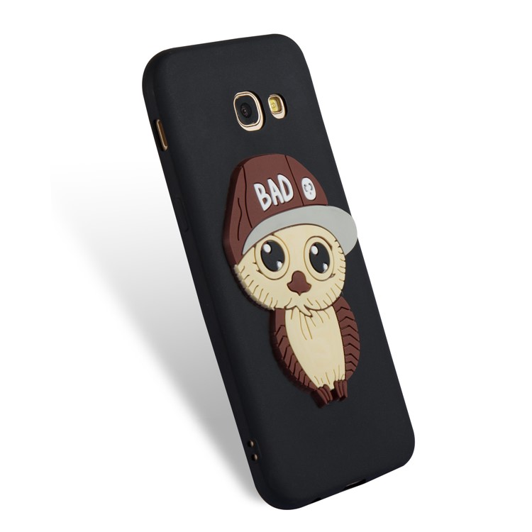 Cute Male Owl Pattern TPU Back Case for Samsung Galaxy A5 (2017) A520 - Black-5