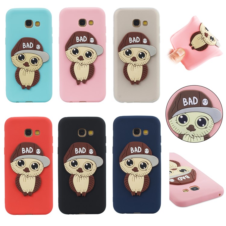 Cute Male Owl Pattern TPU Back Case for Samsung Galaxy A5 (2017) A520 - Black-7