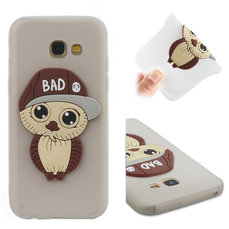 Cute Male Owl Pattern TPU Protection Cover Case for Samsung Galaxy A5 (2017) A520 - White-1