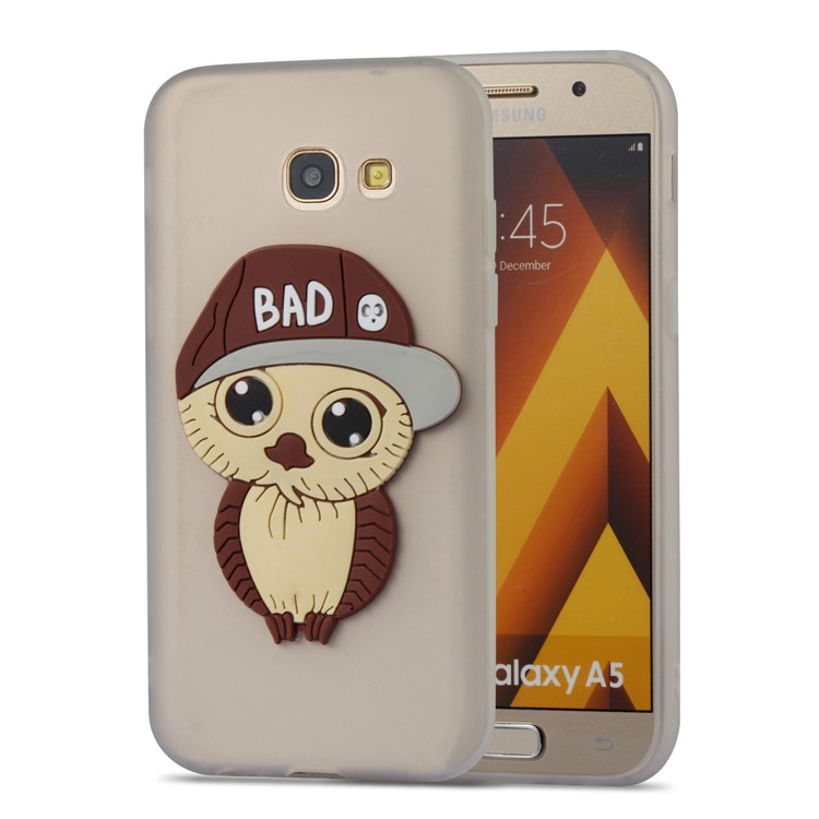 Cute Male Owl Pattern TPU Protection Cover Case for Samsung Galaxy A5 (2017) A520 - White-4