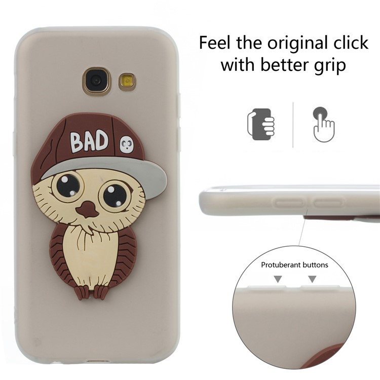 Cute Male Owl Pattern TPU Protection Cover Case for Samsung Galaxy A5 (2017) A520 - White-6