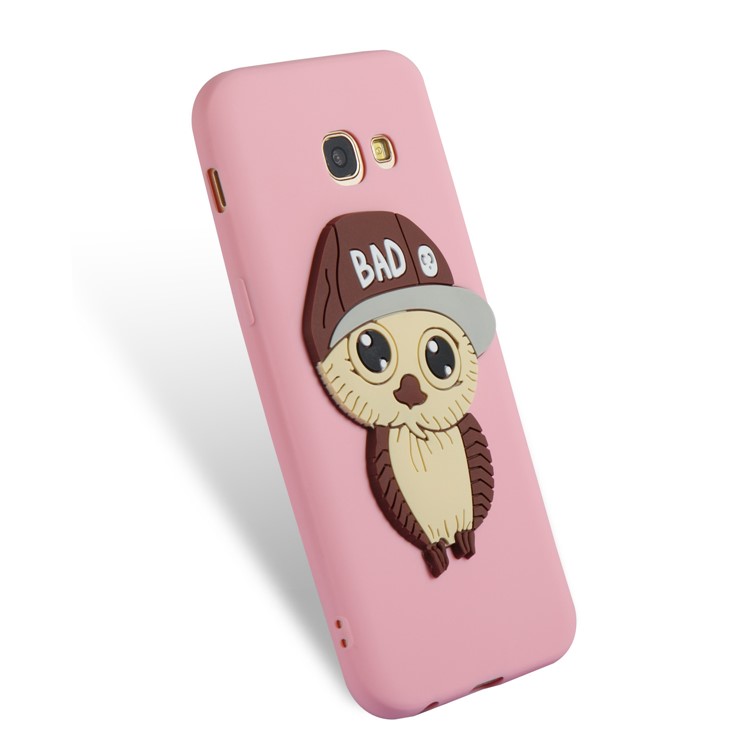Cute Male Owl Pattern Soft TPU Cellphone Case for Samsung Galaxy A5 (2017) A520 - Pink-5