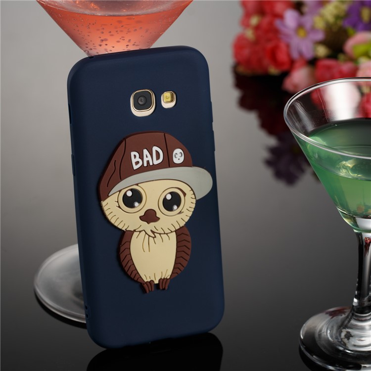 For Samsung Galaxy A5 (2017) A520 Cute Male Owl Pattern TPU Back Mobile Phone Case - Dark Blue-3