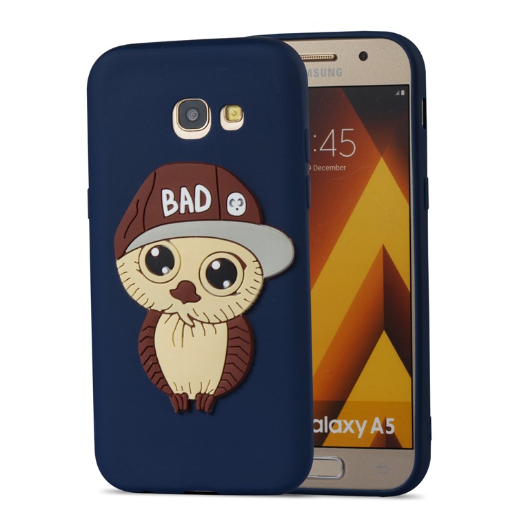 For Samsung Galaxy A5 (2017) A520 Cute Male Owl Pattern TPU Back Mobile Phone Case - Dark Blue-4