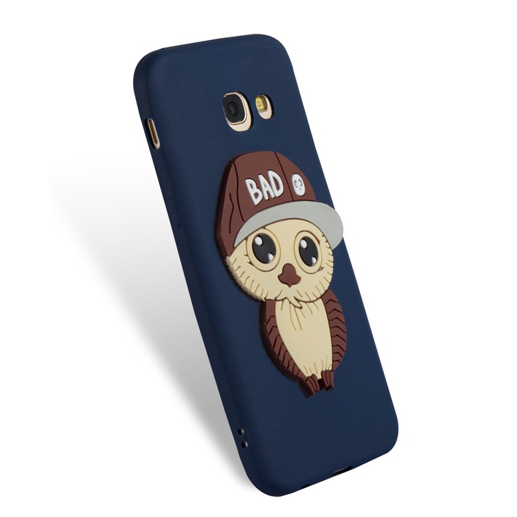 For Samsung Galaxy A5 (2017) A520 Cute Male Owl Pattern TPU Back Mobile Phone Case - Dark Blue-5