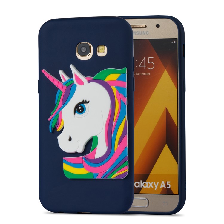 Lovely 3D Unicorn Pattern Soft TPU Cellphone Lightweight Protective Casing for Samsung Galaxy A5 (2017) A520 - Dark Blue-4