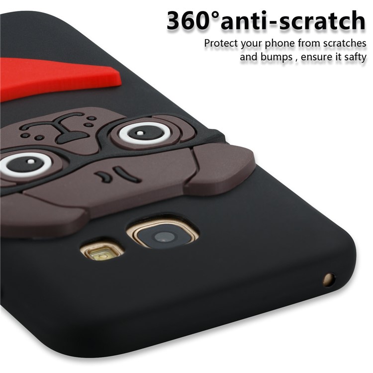 Cute 3D Puppy TPU Cover for Samsung Galaxy A5 (2017) SM-A520 - Black-2