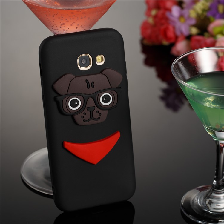 Cute 3D Puppy TPU Cover for Samsung Galaxy A5 (2017) SM-A520 - Black-3