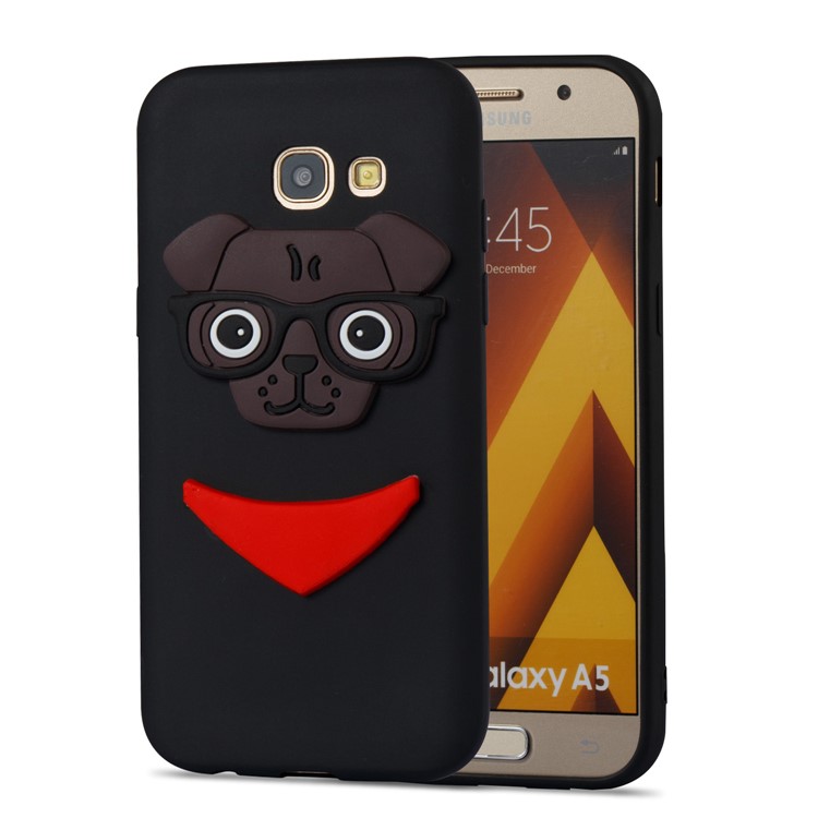 Cute 3D Puppy TPU Cover for Samsung Galaxy A5 (2017) SM-A520 - Black-4