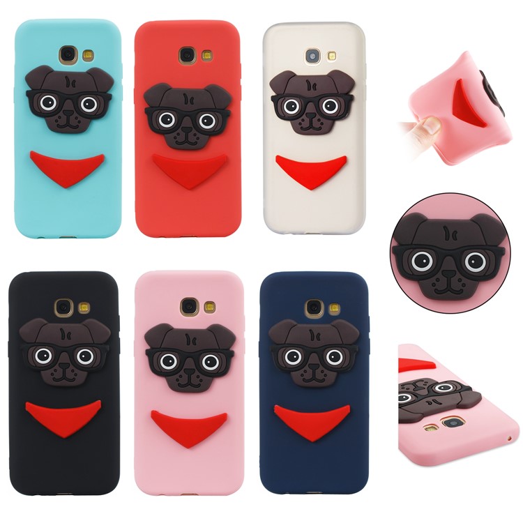 Cute 3D Puppy TPU Cover for Samsung Galaxy A5 (2017) SM-A520 - Black-7