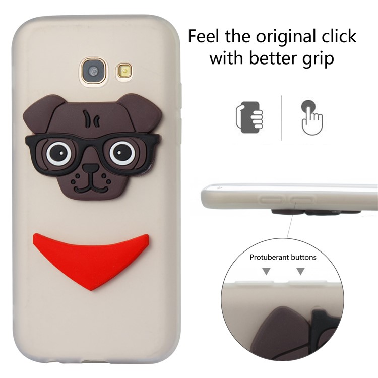Cute 3D Puppy TPU Back Case for Samsung Galaxy A5 (2017) SM-A520 - White-4