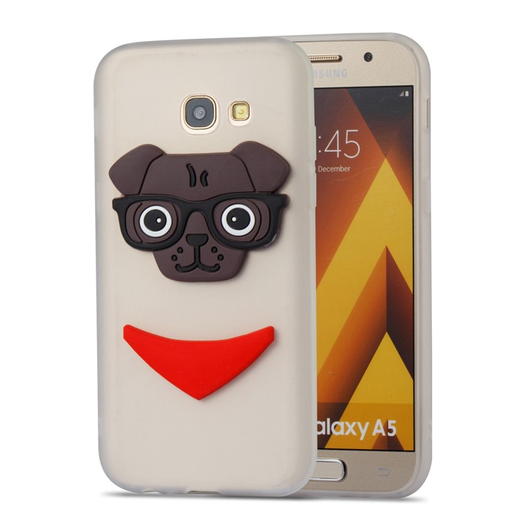 Cute 3D Puppy TPU Back Case for Samsung Galaxy A5 (2017) SM-A520 - White-5
