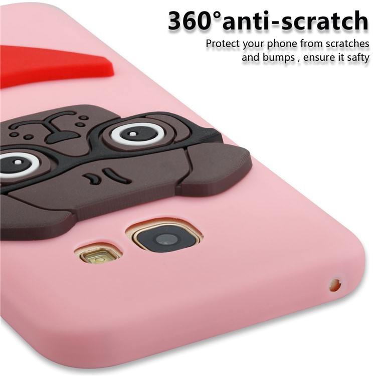 Cute 3D Puppy TPU Mobile Casing for Samsung Galaxy A5 (2017) SM-A520 - Pink-2