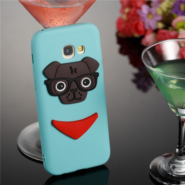 Cute 3D Puppy TPU Protective Cover for Samsung Galaxy A5 (2017) SM-A520 - Baby Blue-3