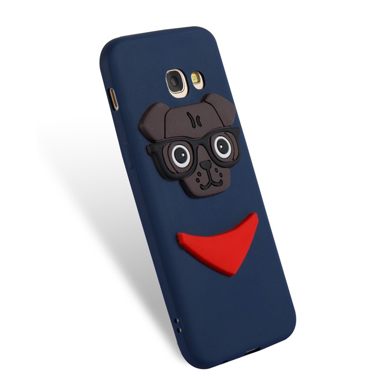 Cute 3D Puppy TPU Cell Phone Shell for Samsung Galaxy A5 (2017) SM-A520 - Dark Blue-5