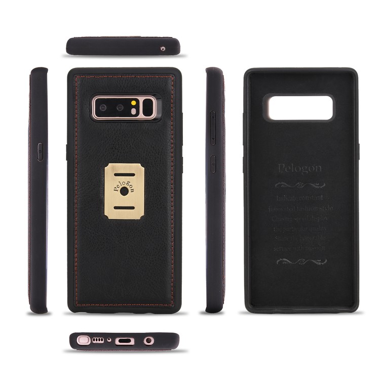 PELOGON for Samsung Galaxy Note 8 N950 Detachable 2-in-1 Phone Leather Wallet Case with Hanging Ring - Black-3