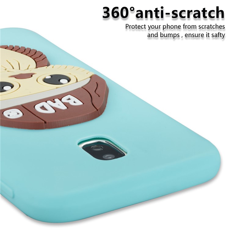Cute 3D Male Owl TPU Soft Mobile Phone Case for Samsung Galaxy J3 (2017) EU Version/J3 Pro (2017) - Baby Blue-2